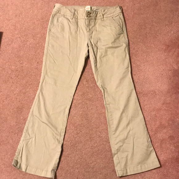 arizona bootcut khaki pants